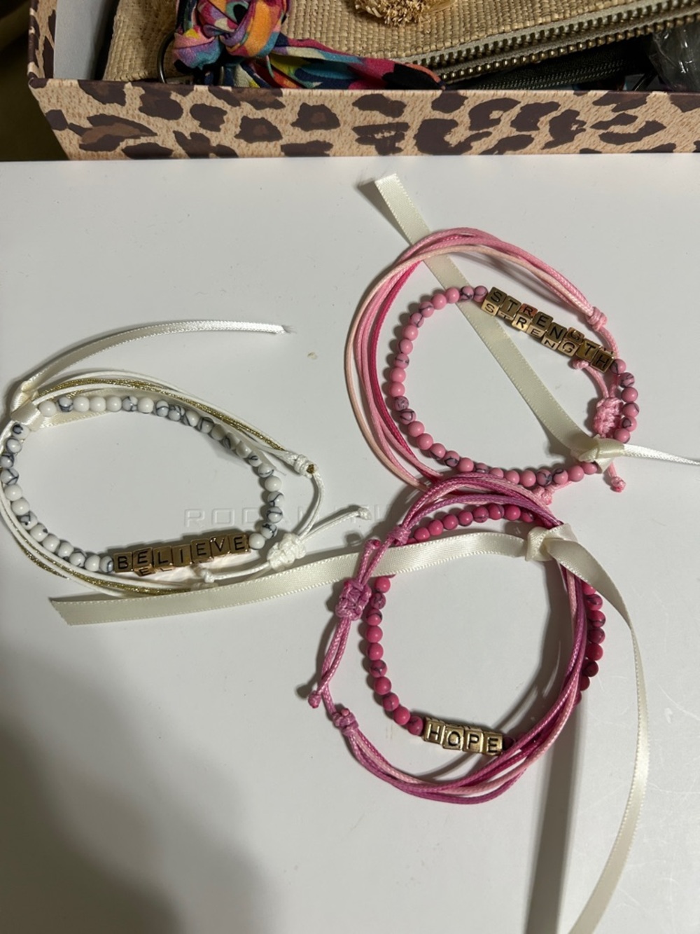 New -Believe • Hope • Strength Inspirational Beaded Bracelet Sets- Women Jewelry